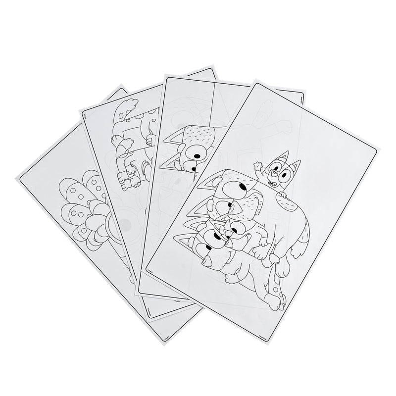 Giant Coloring Pages, Bluey, 18 Per Set, 4 Sets