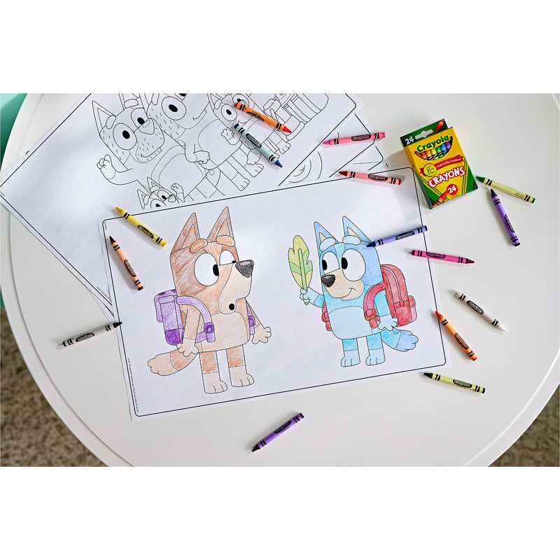 Giant Coloring Pages, Bluey, 18 Per Set, 4 Sets