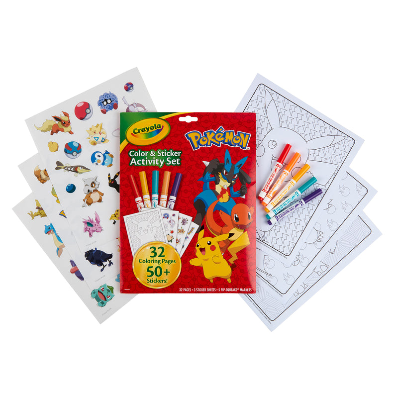 Color & Sticker Activity Set, Pokemon, 3 Sets