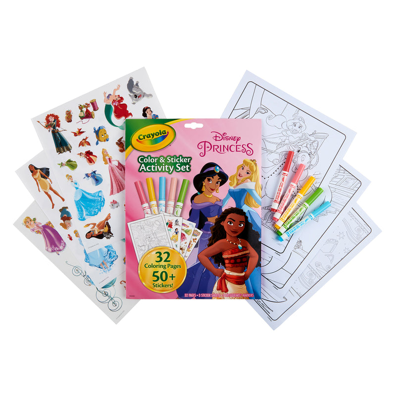 Color & Sticker Activity Set, Princess, 3 Sets