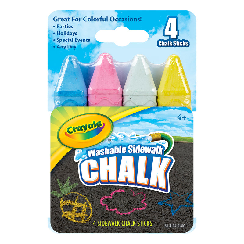 (12 Pk) Crayola 4ct Sidewalk Chalk