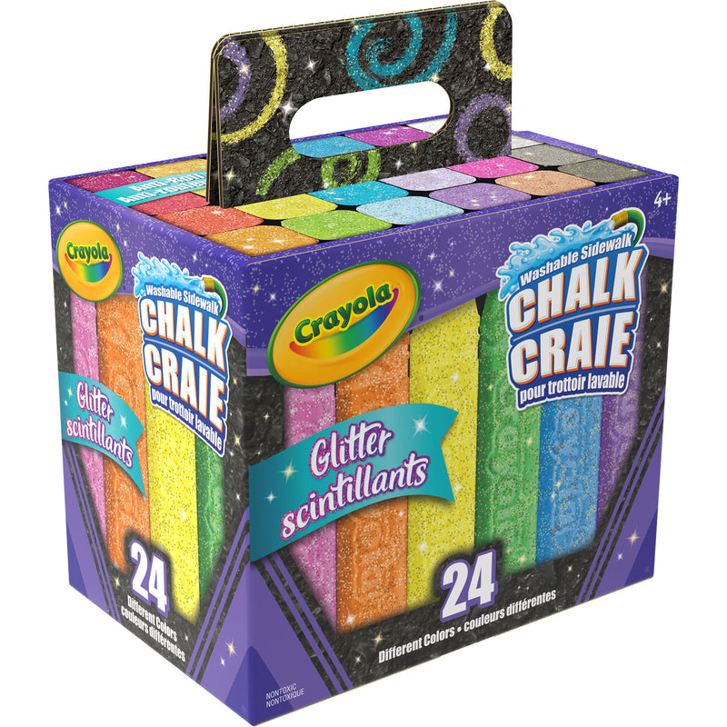 Glitter Chalk, 24 Per Pack, 3 Packs