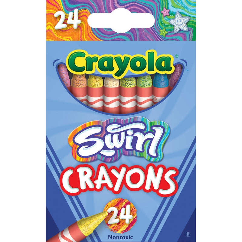 SWIRL Crayons, 24 Per Pack, 6 Packs