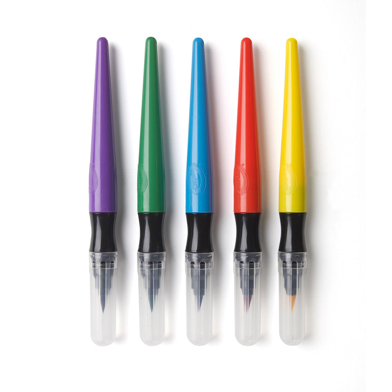 Washable No Drip Paint Brush Pens, 5 Per Pack, 6 Packs