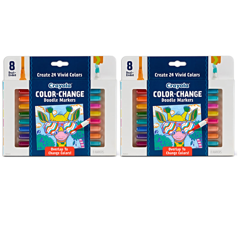 Doodle & Draw Color Change Doodle Marker, 8 Per Pack, 2 Packs