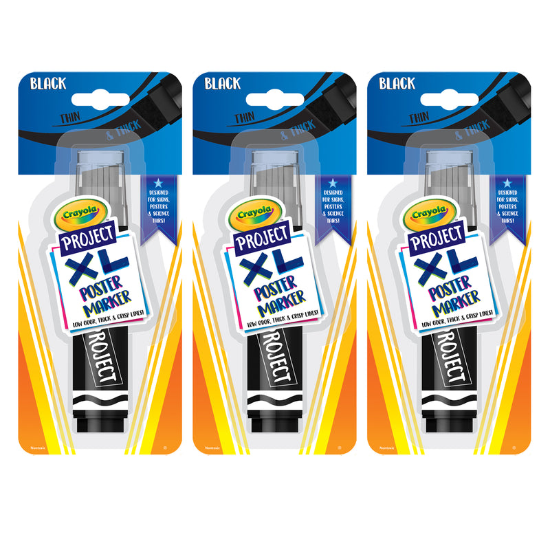 (3 Ea) Project Xl Poster Marker Blk