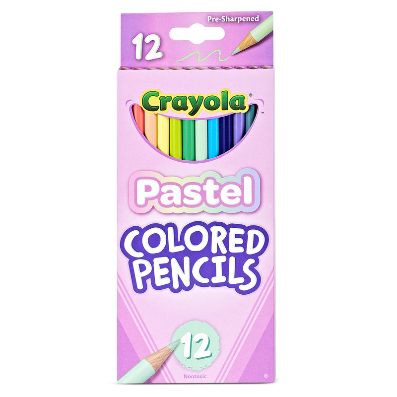 Colored Pencils, Pastel, 12 Per Pack, 12 Packs