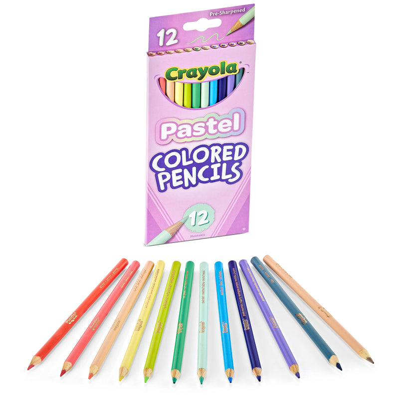 Colored Pencils, Pastel, 12 Per Pack, 12 Packs