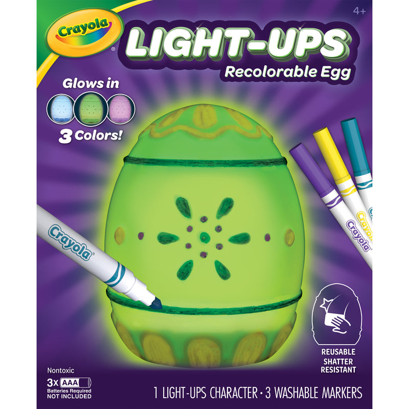 Light-Ups Recolorable Egg with Markers, Pack of 2