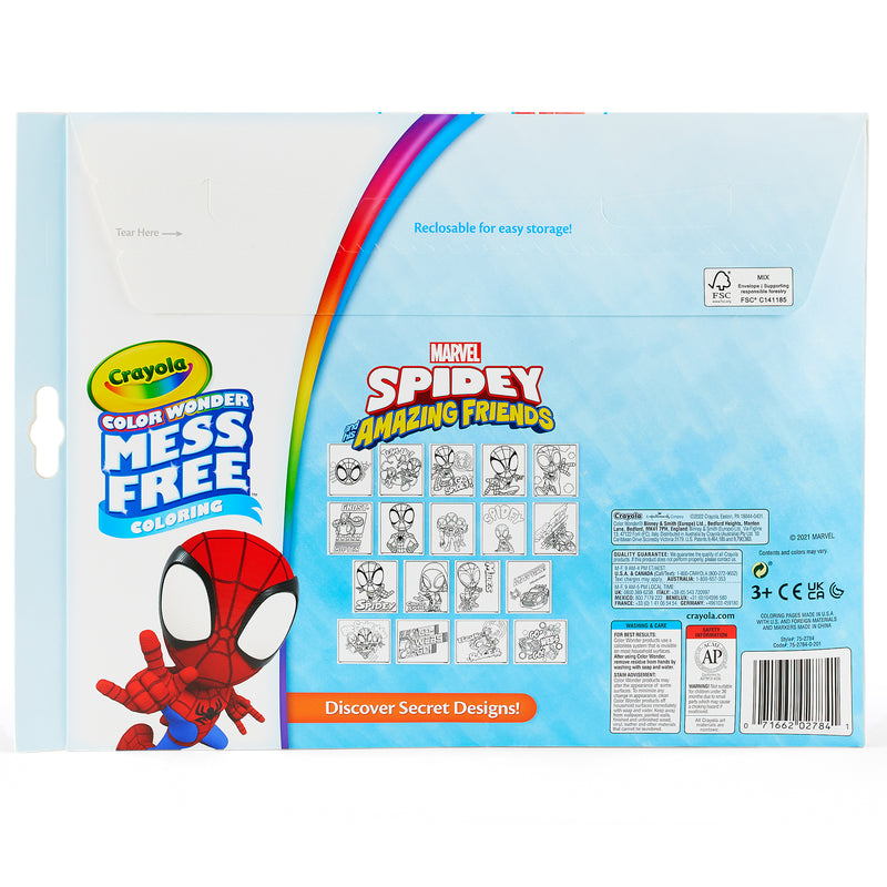 Spidey & Friends Color Pad & Markrs Crayola Color Wonder