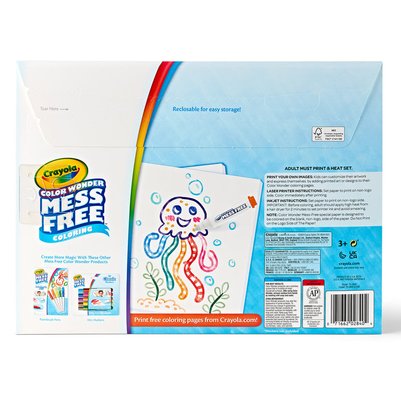 Color Wonder® Blank Coloring Pages, 50 Per Pack, 2 Packs