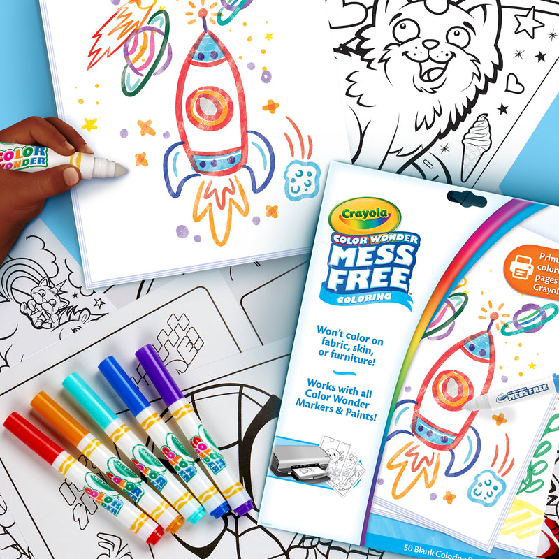 Color Wonder® Blank Coloring Pages, 50 Per Pack, 2 Packs