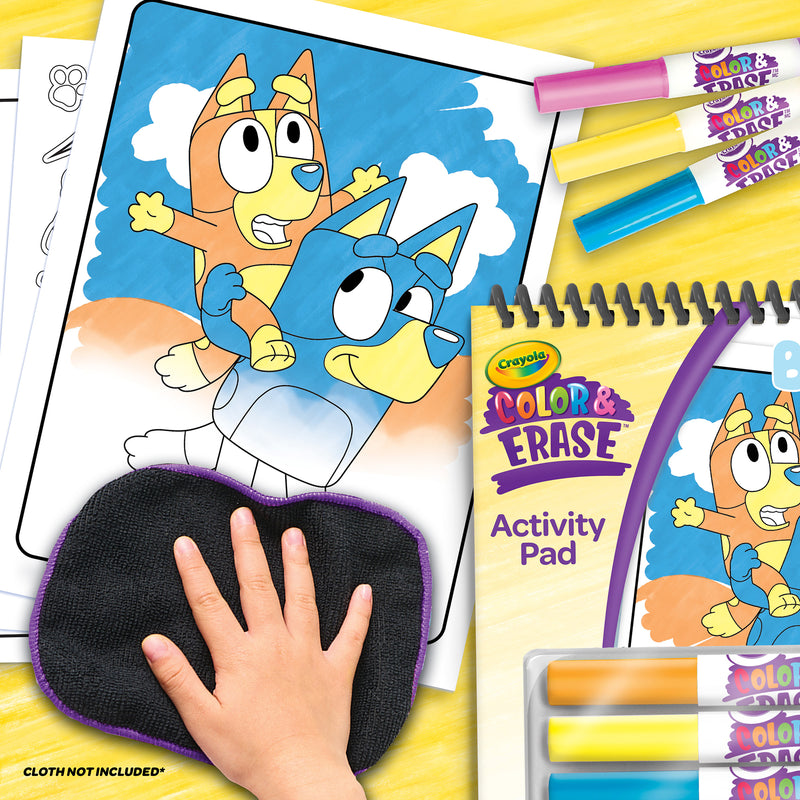 Color & Erase Reusable Activity Pad, Bluey, Pack of 3