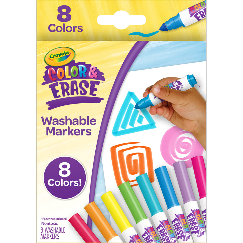 Color & Erase Markers, 8 Per Pack, 4 Packs