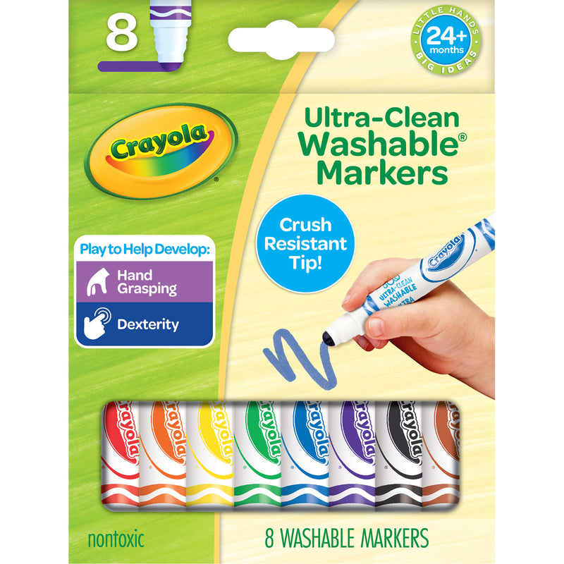 Washable Tripod Grip Markers, 8 Per Pack, 6 Packs