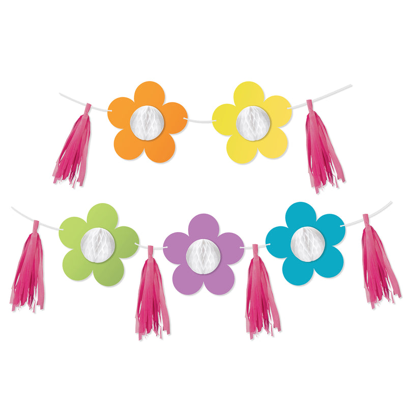 Happily Ever Elementary Retro Remix Flowers and Tassels Dimensional Accents, 3 Packs