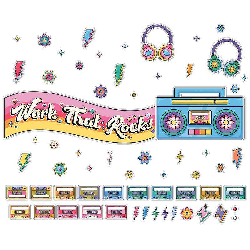 Work That Rocks Bulletin Board Set Happily Ever Elementary Retro Remx