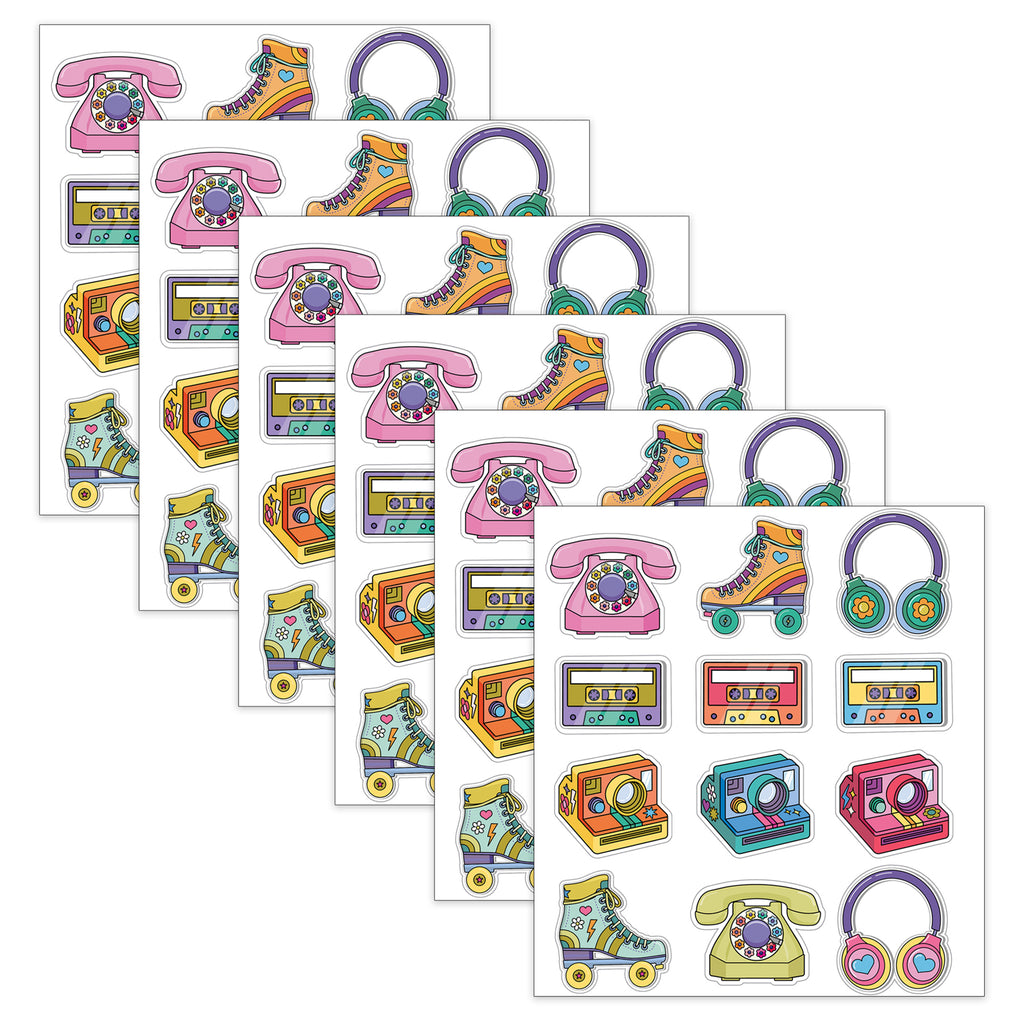 Retro Remix Cutouts, 36 Per Pack, 6 Packs