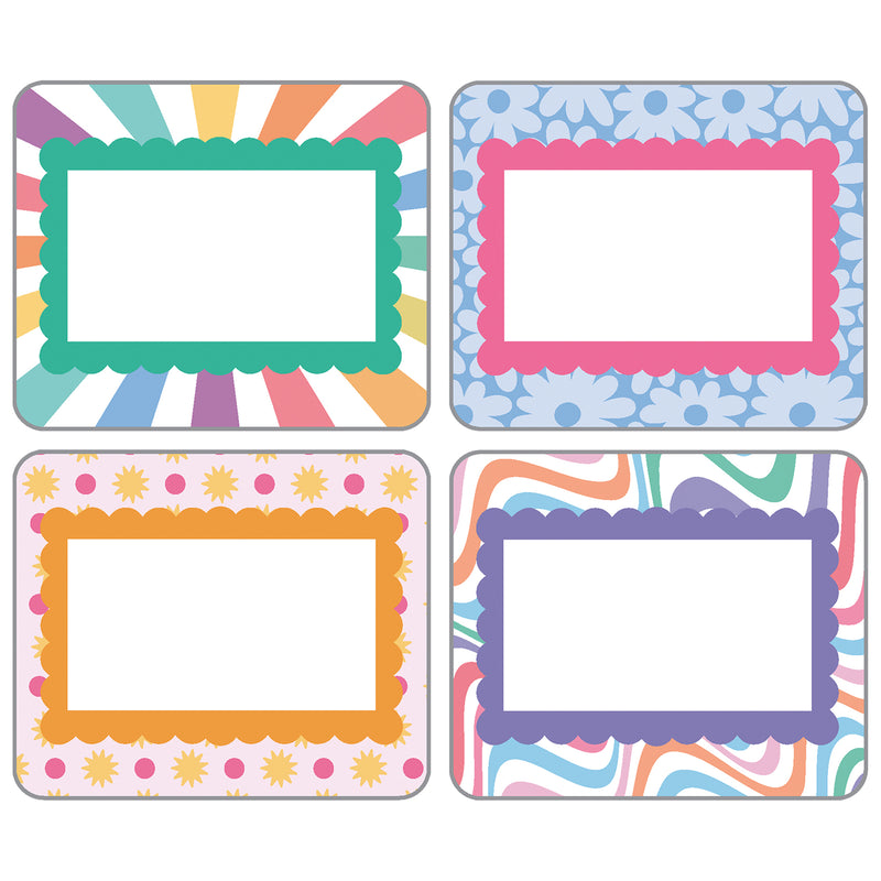 Retro Remix Name Tags, 40 Per Pack, 6 Packs