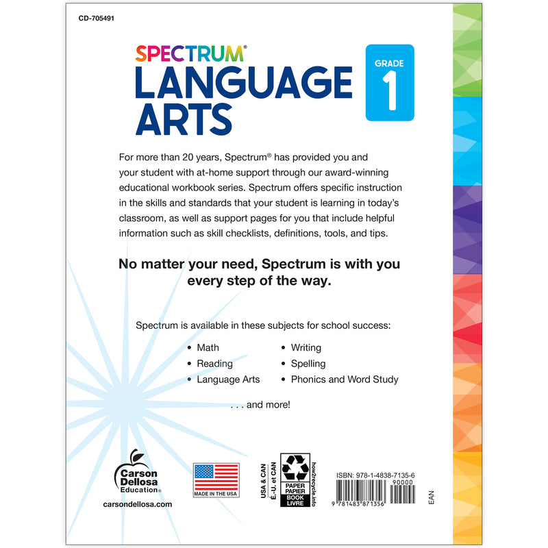 Spectrum Language Arts Workbook, Grade 1