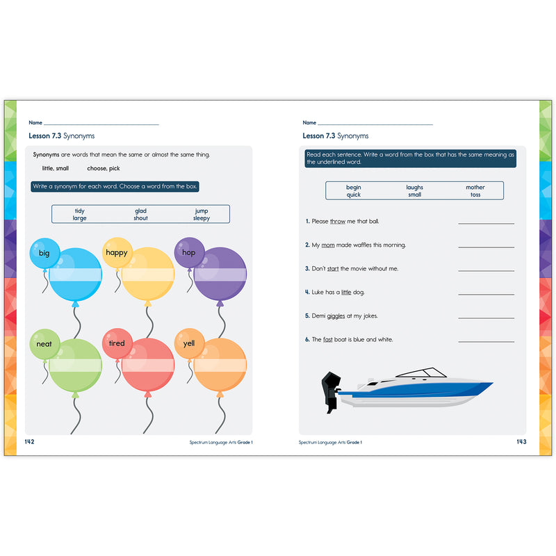 Spectrum Language Arts Workbook, Grade 1