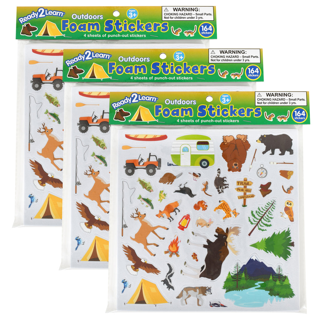 (3 Pk) Foam Stickers Outdoors