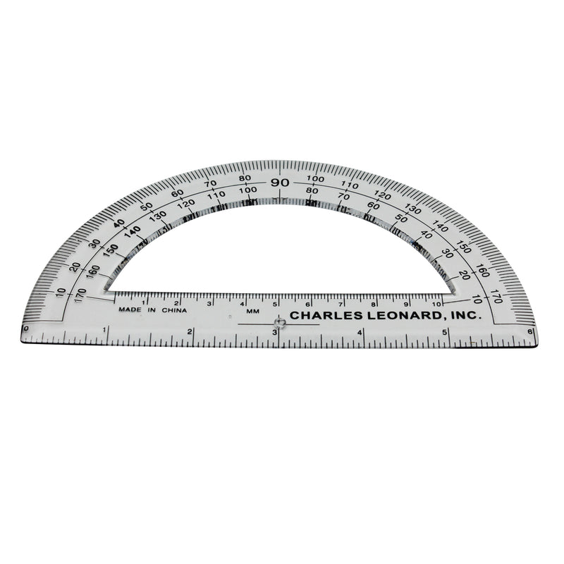 12pk 6 Inch Protractor Plastic