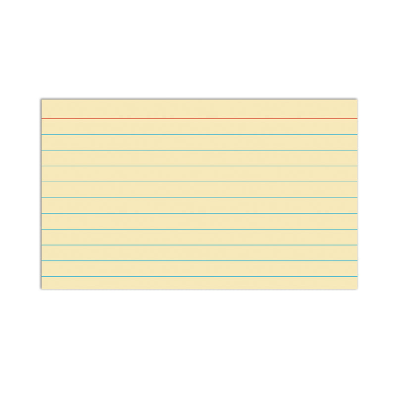 Index Cards, 3" x 5", Assorted Colors, Ruled, 100 Per Pack, 10 Packs