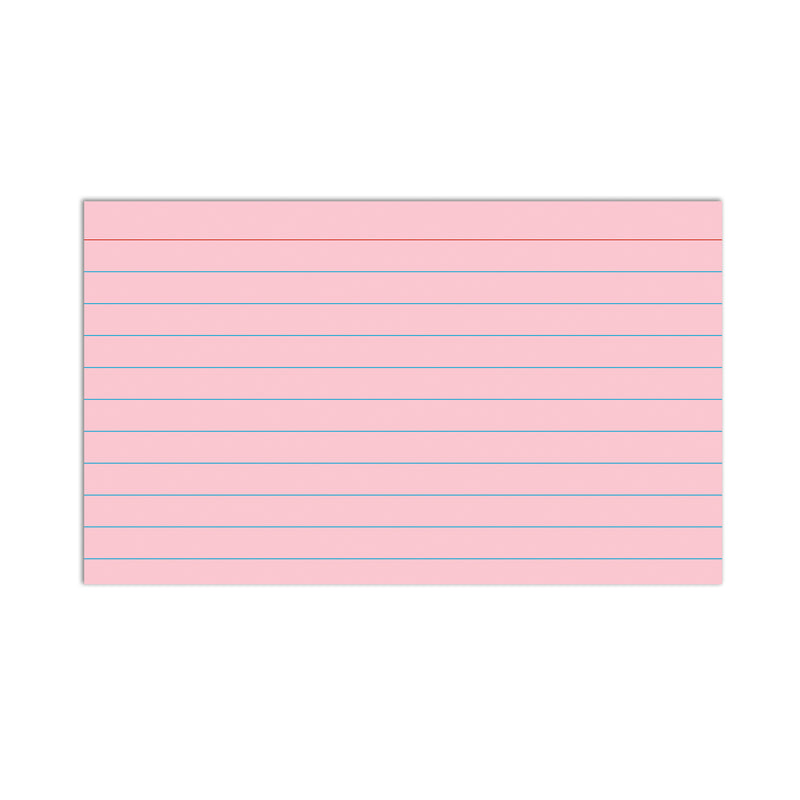 Index Cards, 3" x 5", Assorted Colors, Ruled, 100 Per Pack, 10 Packs