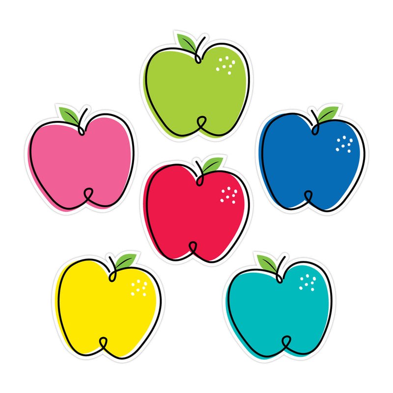 Doodle Apples 6in Cutouts Core Decor