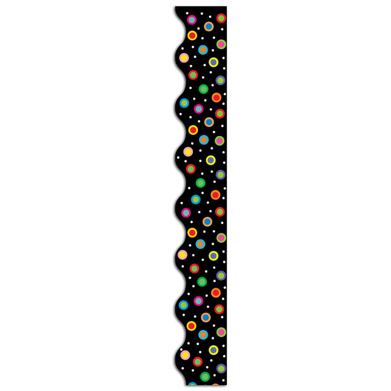 Dots On Black Wavy Ez Border