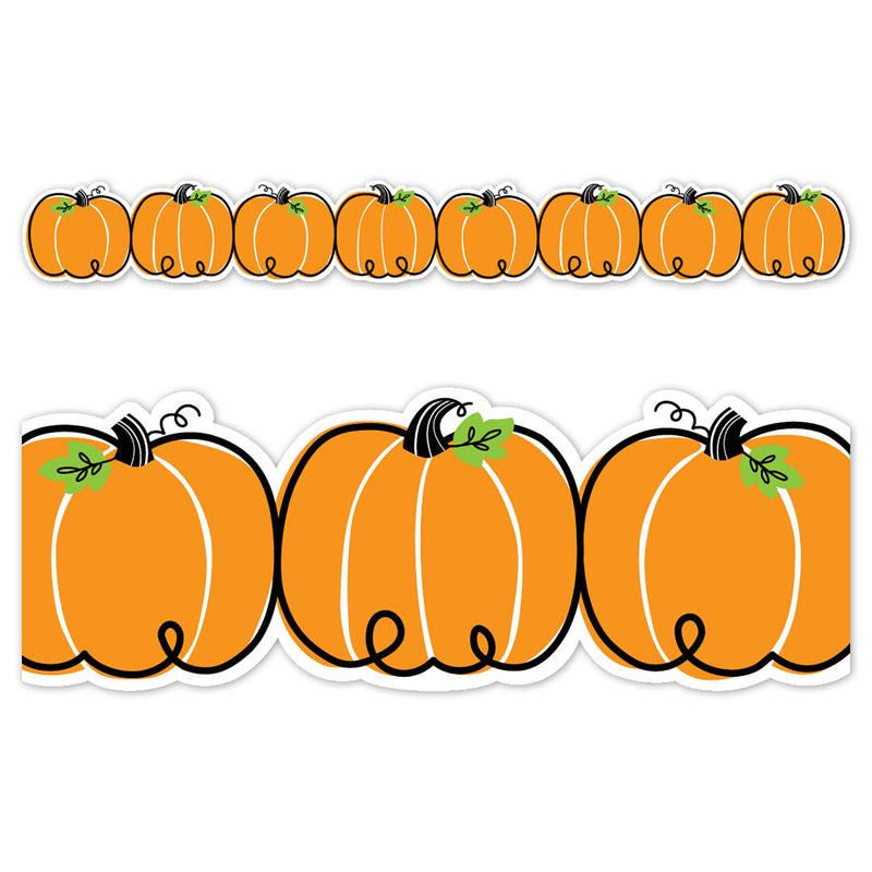 Doodle Pumpkins EZ Border, 48 Feet Per Pack, 3 Packs