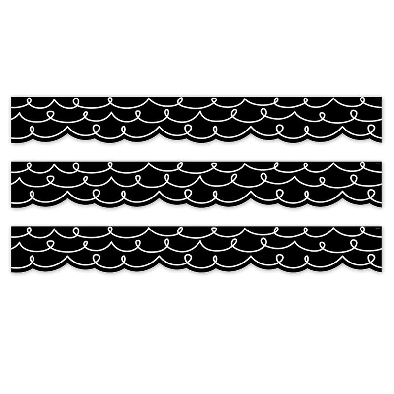 Core Decor Loop-de-Loop on Black EZ Border, 48 Feet Per Pack, 3 Packs