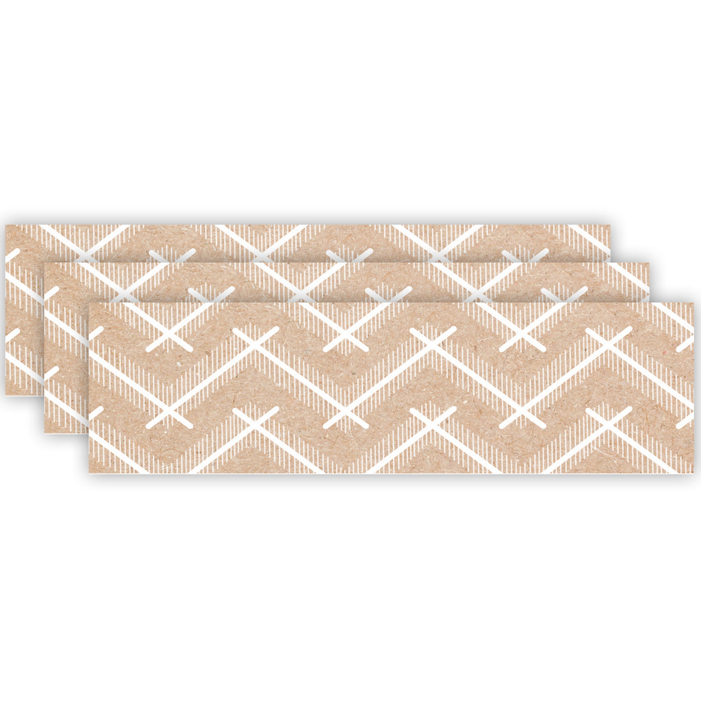 Krafty Pop Kraft Chevron EZ Border, 48 Feet Per Pack, 3 Packs