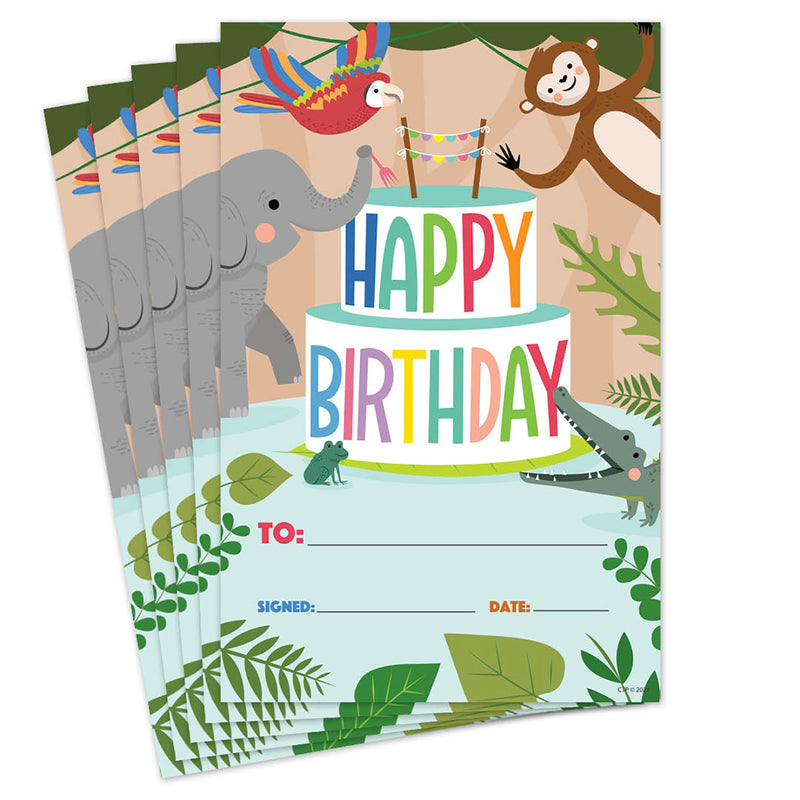 Jungle Friends Happy Birthday Awards, 30 Per Pack, 6 Packs