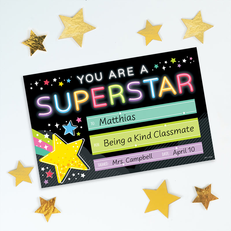 Star Bright Superstar Awards, 30 Per Pack, 6 Packs