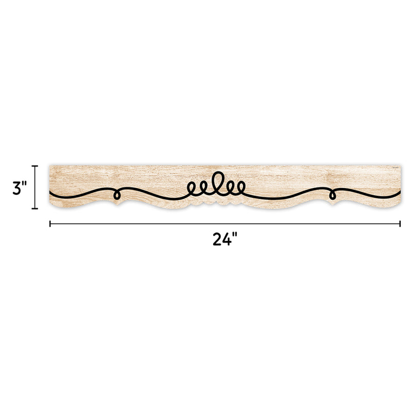 Core Decor Loop-de-Doodle on Wood EZ Border, 48 Feet Per Pack, 3 Packs