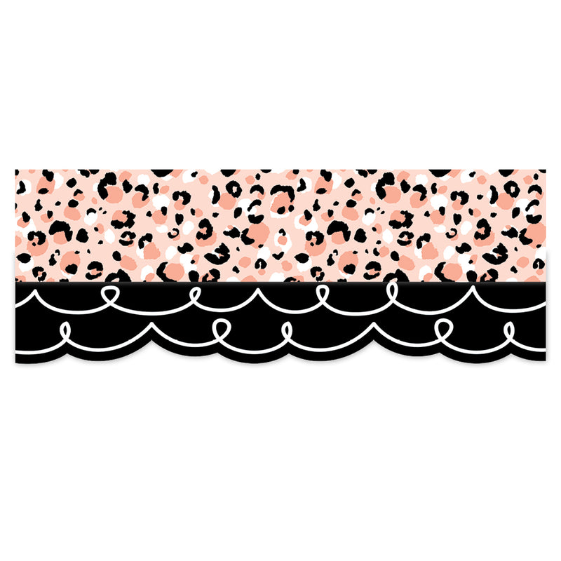 Jungle Friends Blush Leopard EZ Border, 48 Feet Per Pack, 3 Packs