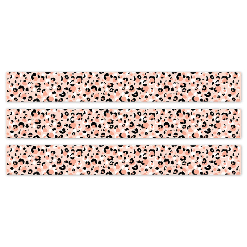 Jungle Friends Blush Leopard EZ Border, 48 Feet Per Pack, 3 Packs