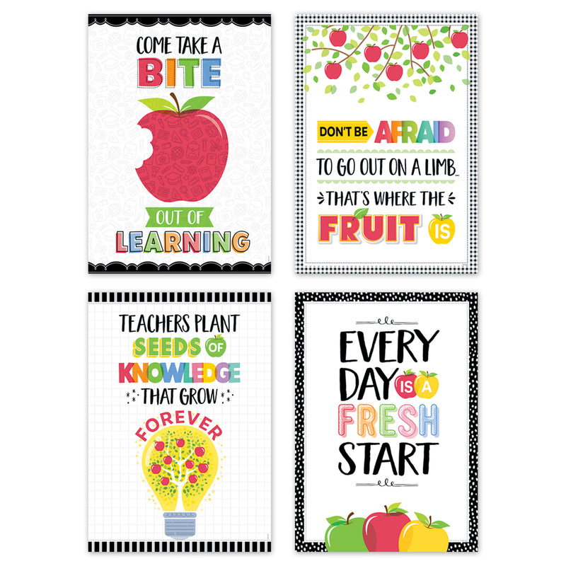 Apple Time Inspire U 4-Poster Pack, 13-3/8" x 19"