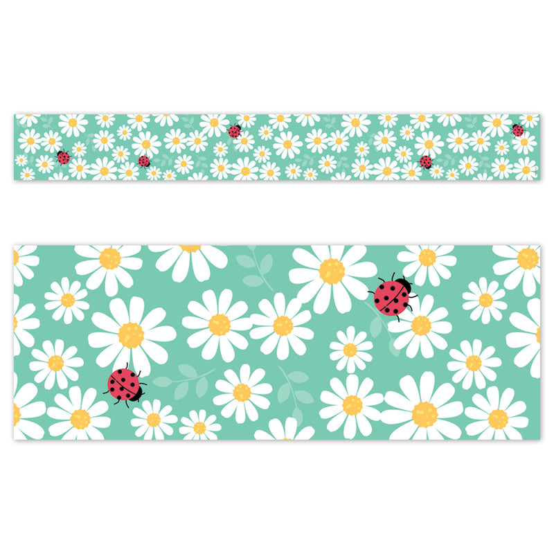 Core Decor Daisy Bug EZ Border, Bulletin Board Border, 48 Feet Per Pack, 3 Packs