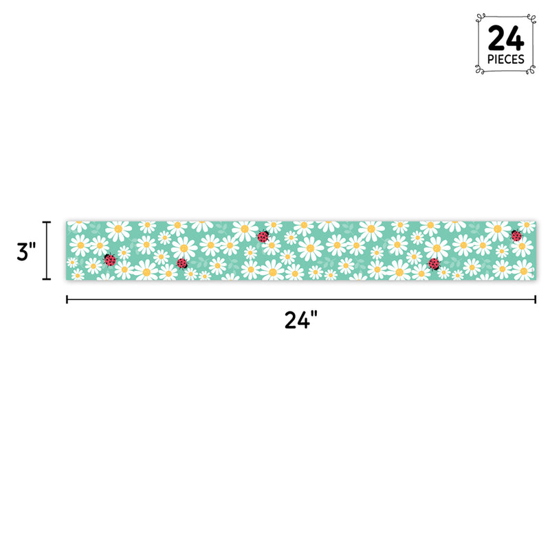 Core Decor Daisy Bug EZ Border, Bulletin Board Border, 48 Feet Per Pack, 3 Packs