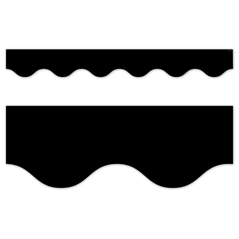 Core Decor Black Wavy EZ Border, Bulletin Board Border, 48 Feet Per Pack, 3 Packs