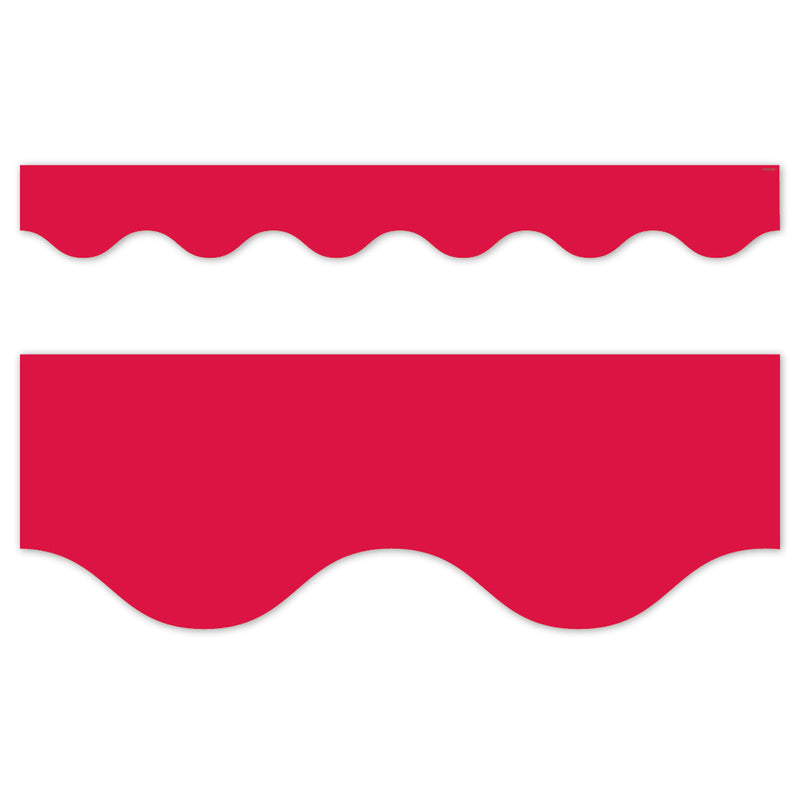 Core Decor Red Wavy EZ Border, Bulletin Board Border, 48 Feet Per Pack, 3 Packs