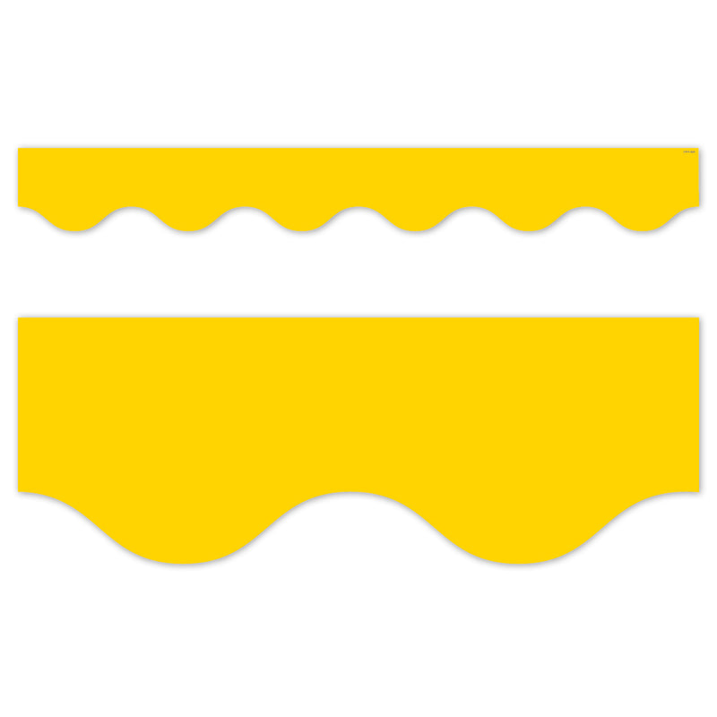 Core Decor Yellow Wavy EZ Border, Bulletin Board Border, 48 Feet Per Pack, 3 Packs