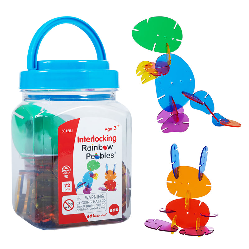 Interlocking Rainbow Pebbles Mini Jar