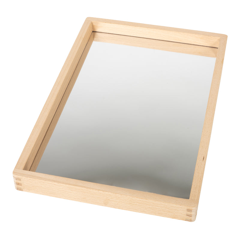 Small Wooden Mirror Tray