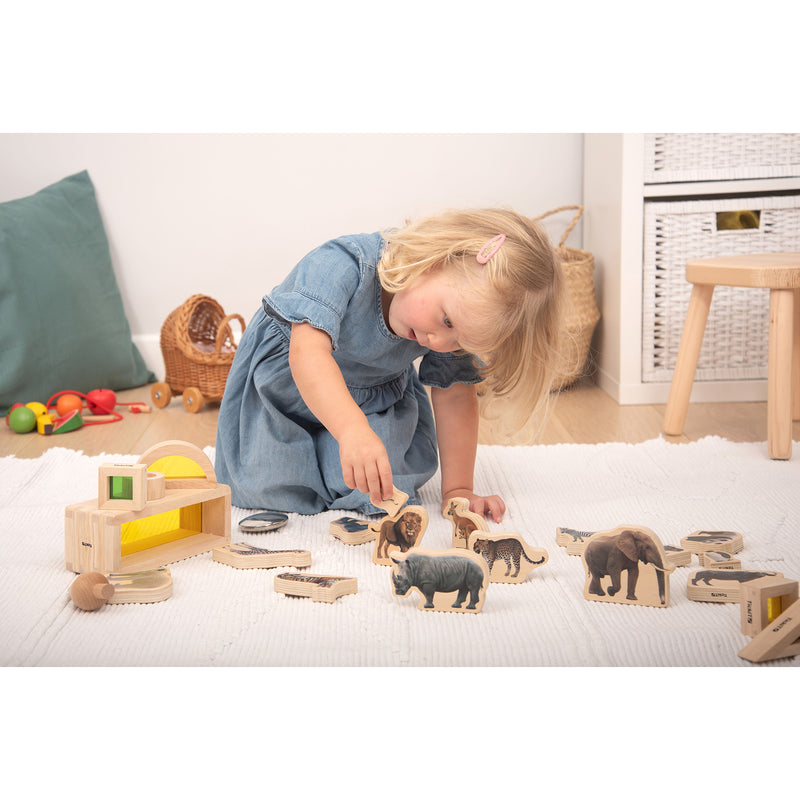 Wooden Wild Animal Blocks