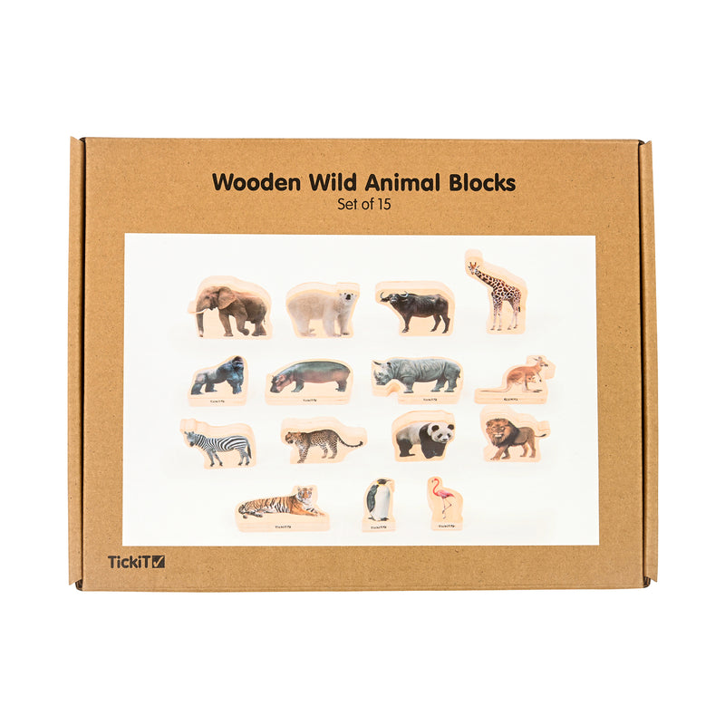 Wooden Wild Animal Blocks