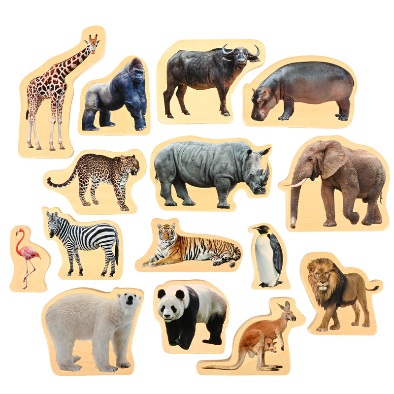 Wooden Wild Animal Blocks